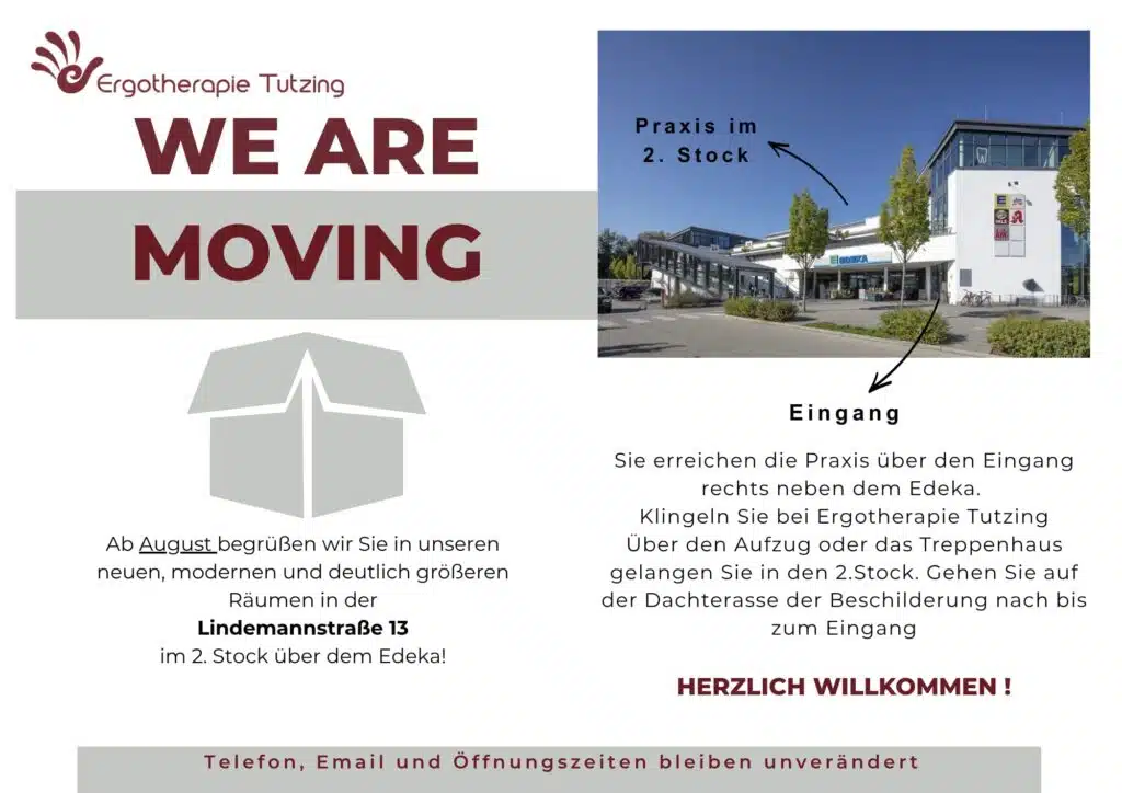 Wir ziehen um Ergotherapie Tutzing
